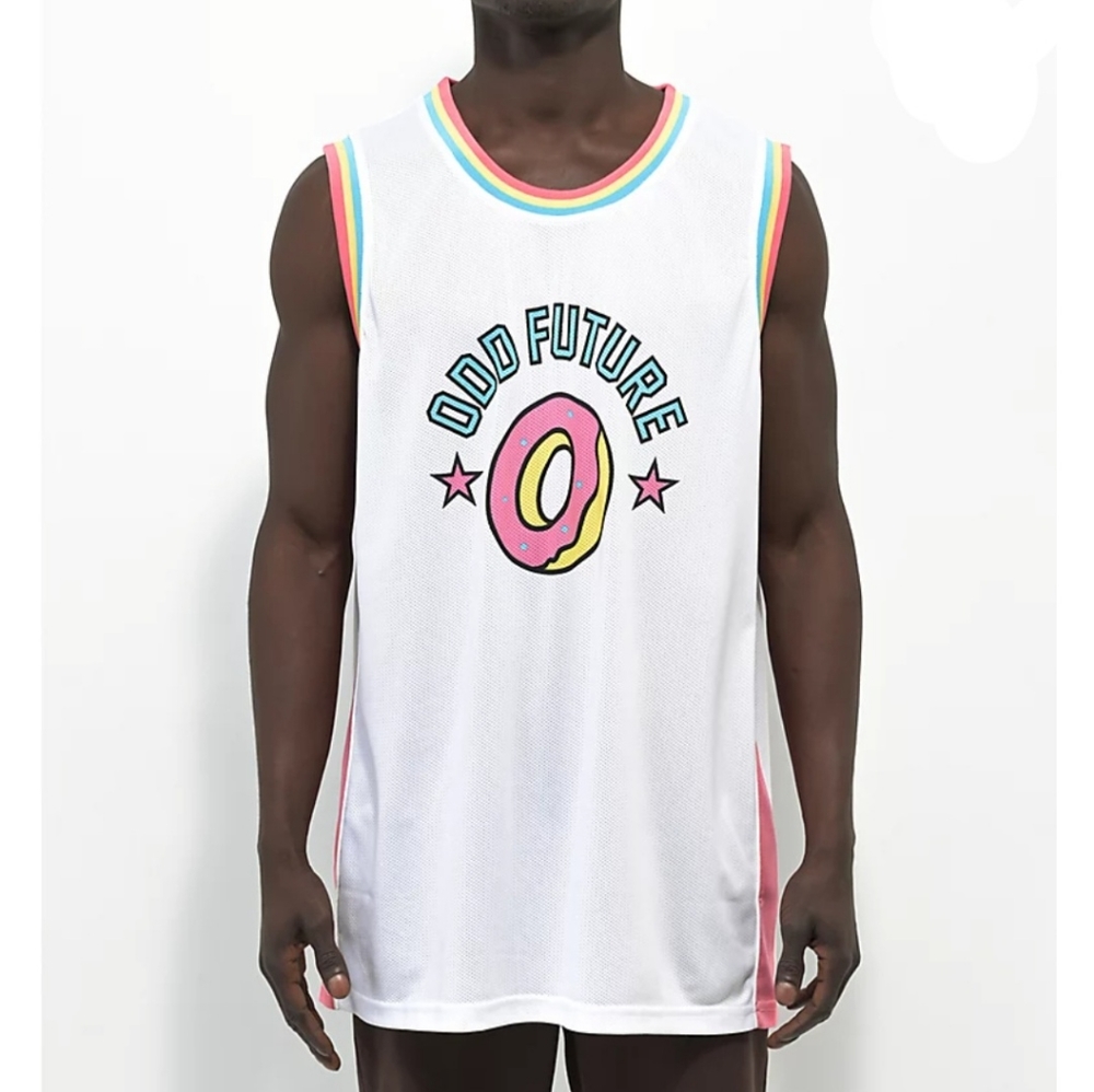 NWOT Odd Future White & Pink Basketball Jersey